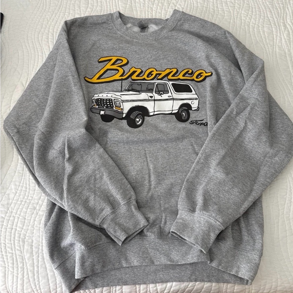 Ford Bronco Graphic Crewneck Sweatshirt - Gray